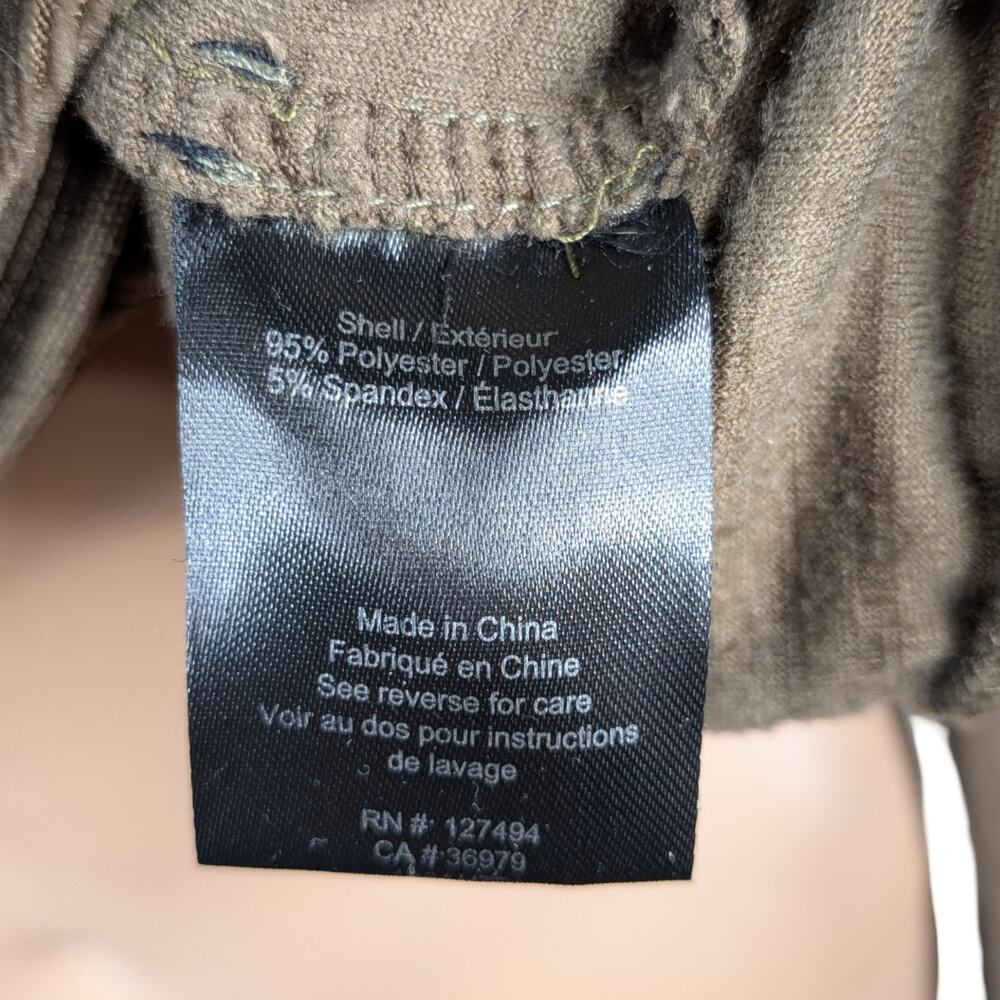 Heartloom Allie Ribbed Velvet Puff Sleeve Pullover Top Olive Green Size S - Picture 8 of 9